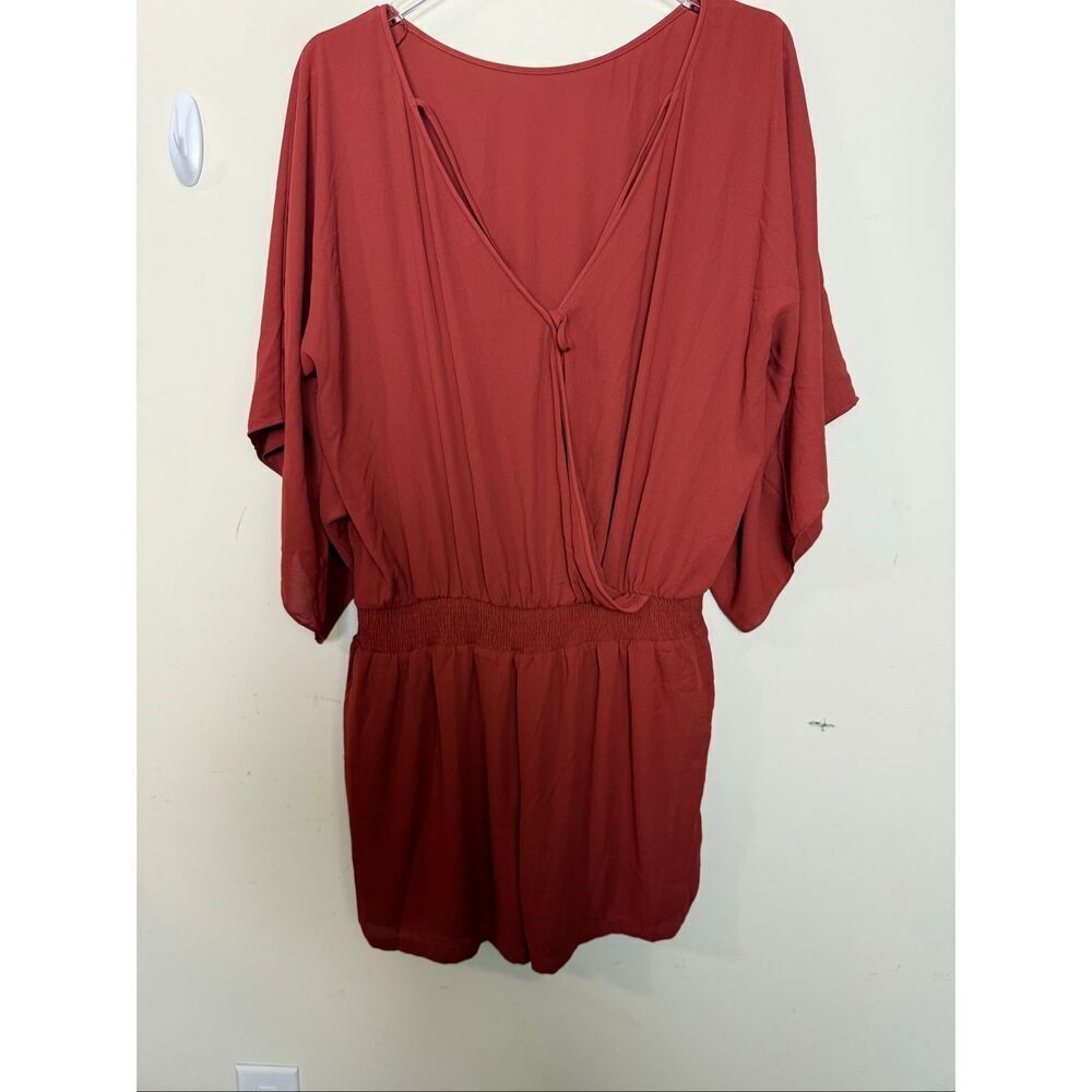 White House Black Market Cinnamon Kimono Sleeve Fashion Romper Size 14 NWT